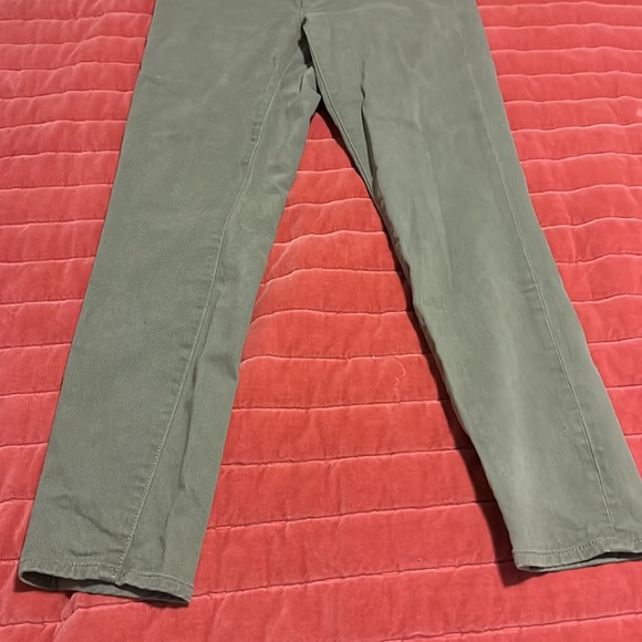 J.Crew Toothpick olive Ankle Cropped Stretch Slim Jeans Pants Size 27 - Picture 2 of 5